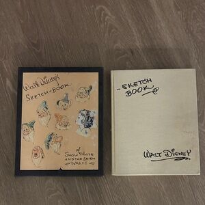 Vintage Walt Disney Sketch Book Hard Cover Book